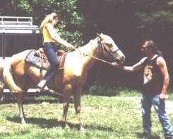 Danielle on horse with Rick
